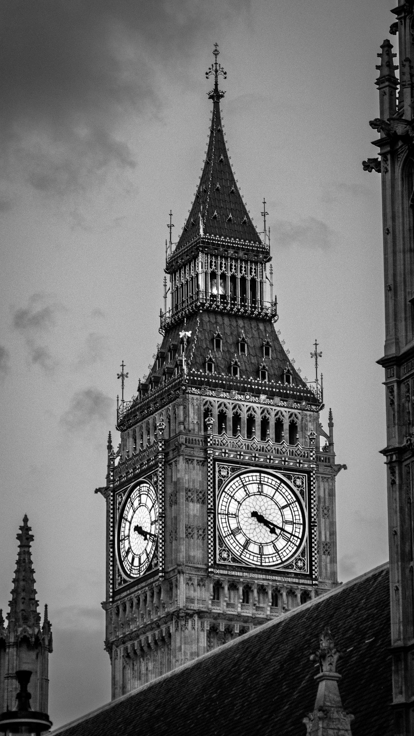 Big Ben Westminster Black and White Fine Art Photography Print — Close-Range Architecture — Othervariant