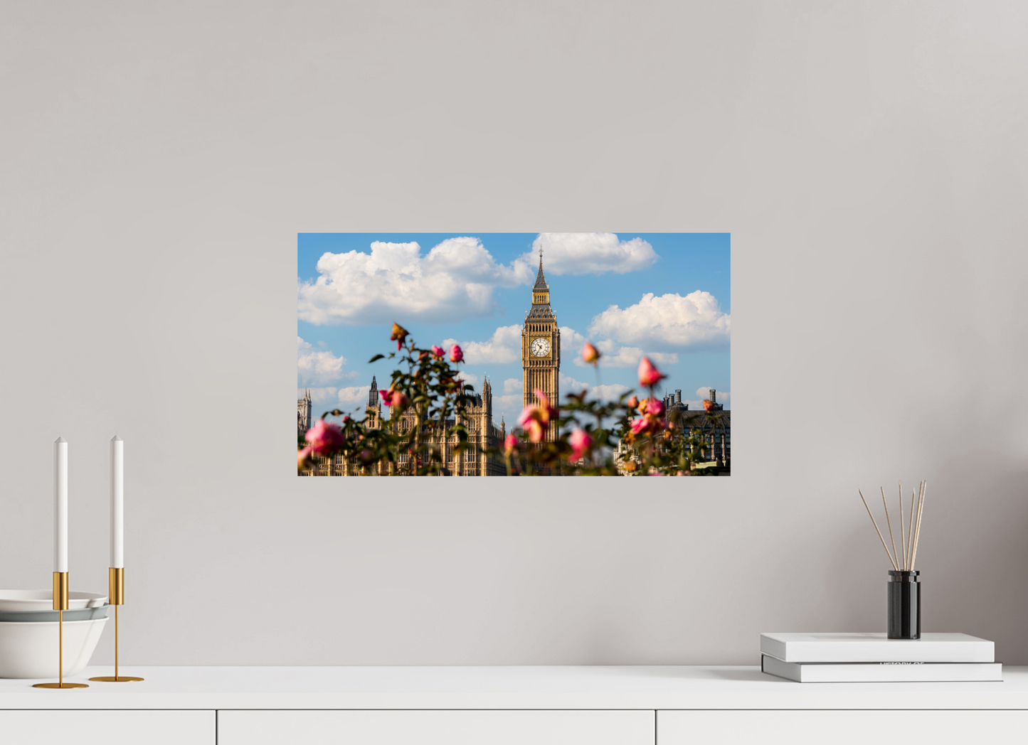 Big Ben with Roses - Vibrant London - Othervariant prints