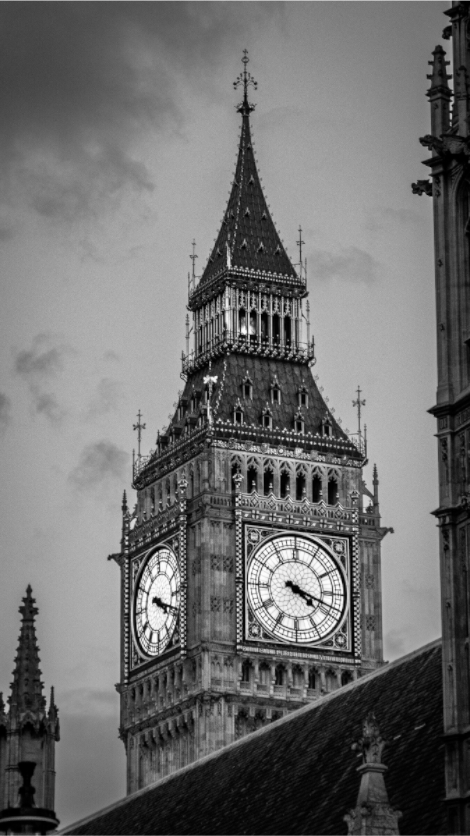 Main image London’s Timeless Pulse | Big Ben Monochrome Photography Print